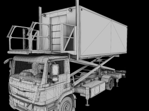 Airport Catering Truck - Animated 3D Model