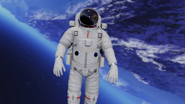Astronaut - Animated and Rigged 3D Model .c4d .max .obj .3ds .fbx .stl .blend 