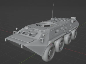 BTR 80 Military Vehicle 3D Model