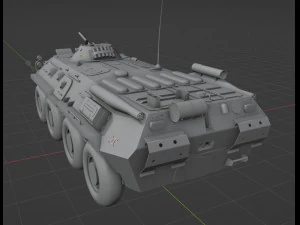 BTR 80 Military Vehicle 3D Model