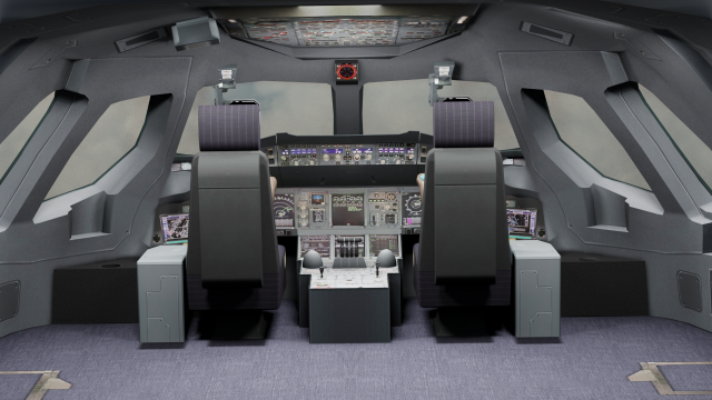 Aeroplane Cockpit Game Ready Modelo 3D .c4d .max .obj .3ds .fbx .stl .blend 