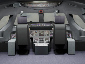 Aeroplane Cockpit Game Ready 3D Model