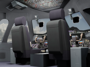 Aeroplane Cockpit Game Ready Modelo 3D