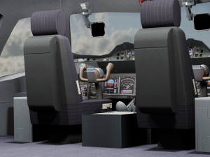 Aeroplane Cockpit Game Ready Modelo 3D