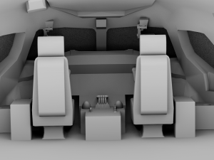 Aeroplane Cockpit Game Ready Modelo 3D