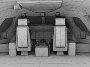 Aeroplane Cockpit Game Ready Modelo 3D