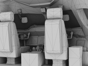 Aeroplane Cockpit Game Ready Modelo 3D