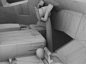 Aeroplane Cockpit Game Ready Modelo 3D