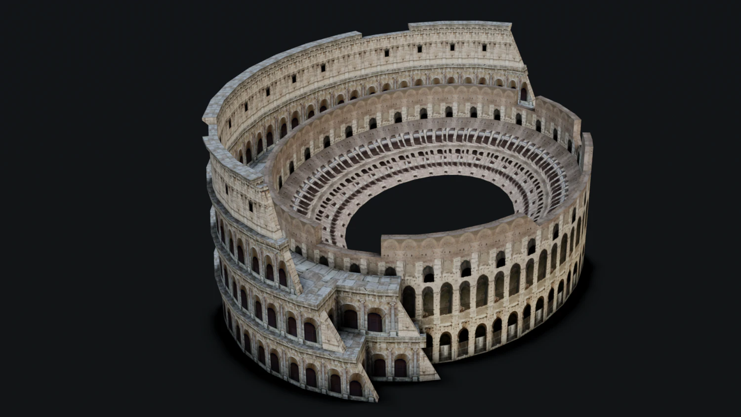 The Colosseum - Rome 3D Model .c4d .max .obj .3ds .fbx .stl .blend 