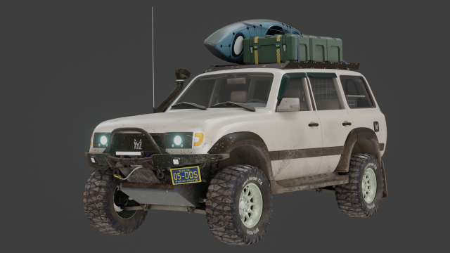 Land Explorer XYZ Car 3D Model .c4d .max .obj .3ds .fbx .stl .blend 