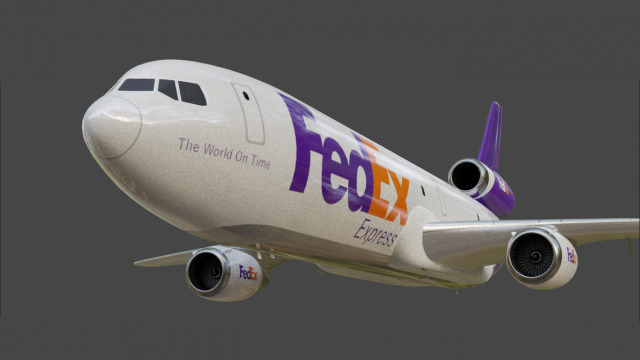 Fedex 833 - Animated and Rigged 3D 모델 .c4d .max .obj .3ds .fbx .stl .blend 