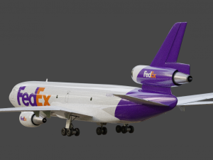 Fedex 833 - Animated and Rigged 3D 모델