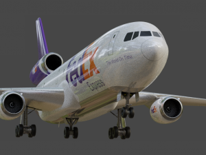 Fedex 833 - Animated and Rigged 3D 모델