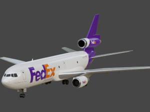 Fedex 833 - Animated and Rigged 3D 모델