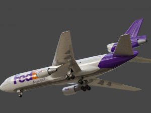Fedex 833 - Animated and Rigged 3D 모델