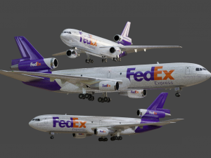 Fedex 833 - Animated and Rigged 3D 모델