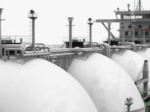 GAS CARRIER SHIP 3D Model