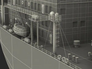 GAS CARRIER SHIP 3D Model