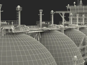 GAS CARRIER SHIP 3D Model