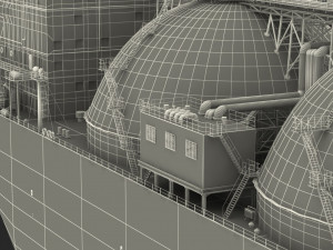 GAS CARRIER SHIP 3D Model