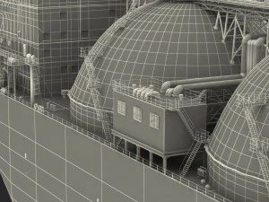 GAS CARRIER SHIP 3D Model