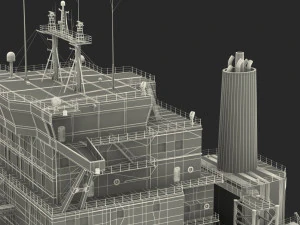GAS CARRIER SHIP 3D Model