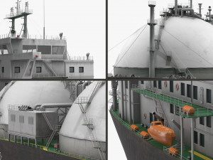 GAS CARRIER SHIP 3D Model