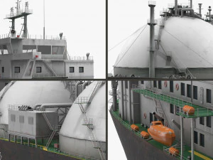 GAS CARRIER SHIP 3D Model