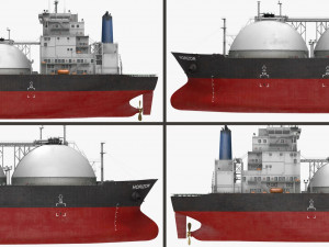 GAS CARRIER SHIP 3D Model