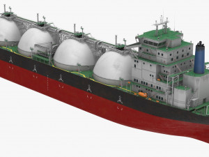 GAS CARRIER SHIP 3D Model