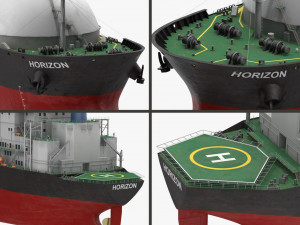 GAS CARRIER SHIP 3D Model