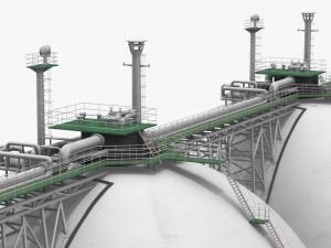 GAS CARRIER SHIP 3D Model