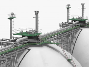 GAS CARRIER SHIP 3D Model