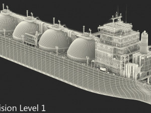 GAS CARRIER SHIP 3D Model