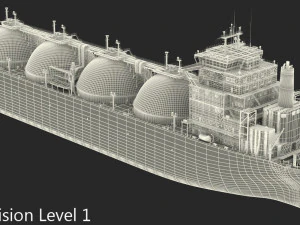 GAS CARRIER SHIP 3D Model
