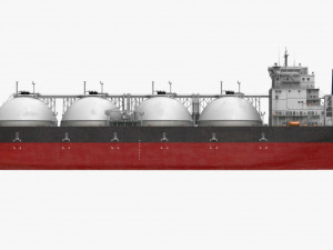 GAS CARRIER SHIP 3D Model