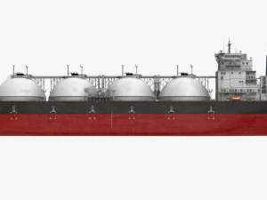 GAS CARRIER SHIP 3D Model