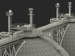 GAS CARRIER SHIP 3D Model