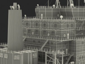 GAS CARRIER SHIP 3D Model