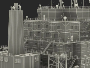 GAS CARRIER SHIP 3D Model