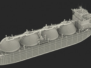GAS CARRIER SHIP 3D Model