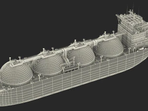 GAS CARRIER SHIP 3D Model