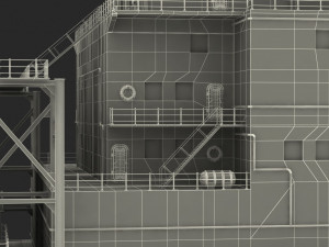 GAS CARRIER SHIP 3D Model