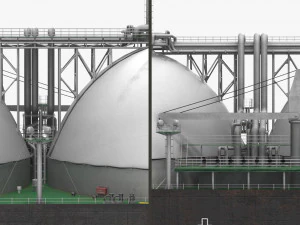 GAS CARRIER SHIP 3D Model