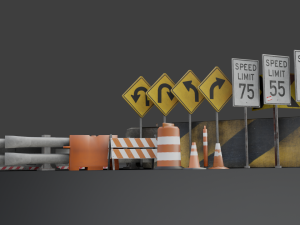 Highway Set Pack 3D मॉडल