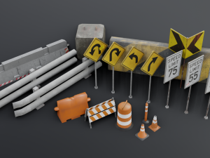 Highway Set Pack 3D मॉडल