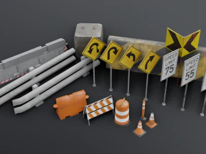 Highway Set Pack 3D Model