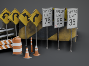 Highway Set Pack 3D मॉडल