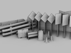 Highway Set Pack 3D मॉडल