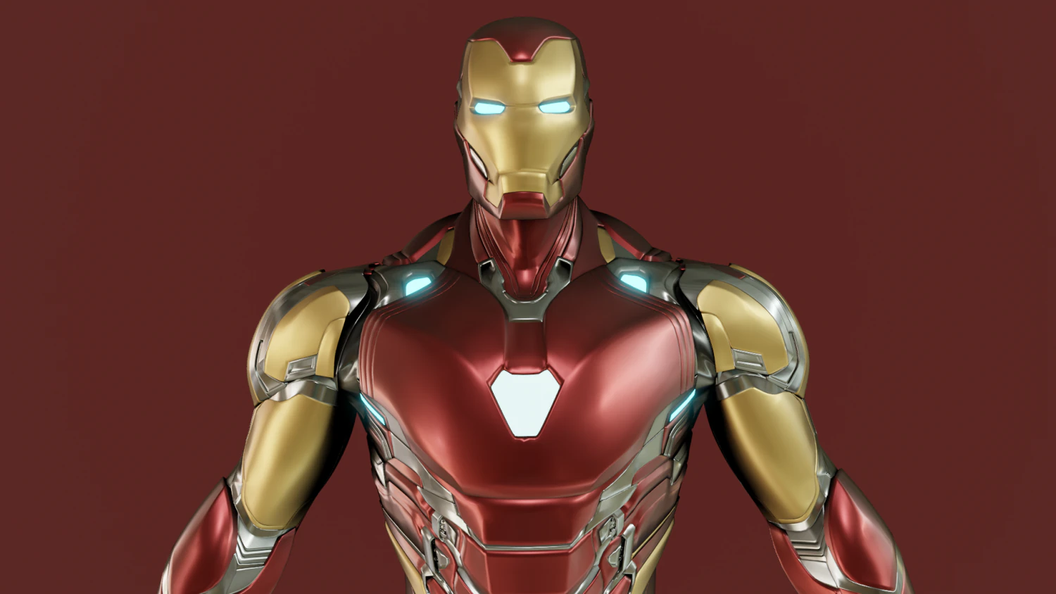 Iron Man Mark 85 Rigged 3D Model .c4d .max .obj .3ds .fbx .stl .blend 